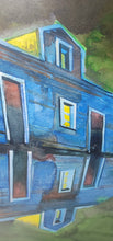 Load image into Gallery viewer, Watercolor by Armando Mariño measuring 22 1/4" x 29", framed, completed in 2008, detail.
