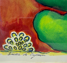 Load image into Gallery viewer, Elio Beltran 1997 work. The mixed media on paper illustrates what the critic Armando Alvarez Bravo describes as work influenced by the experience of separation, exile and loss. The work measure 24" x 18". detail 2