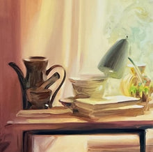 Load image into Gallery viewer, Leticia Sanchez Toledo, Sandra at the Window, Cuban Art for Sale, detail 2.