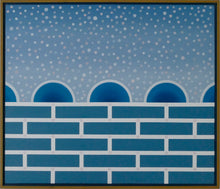 Load image into Gallery viewer, Carlos Rodriguez Cardenas, Paisaje Azul con Perlas, oil on Linen completed  in 2007.  This stunning Cuban painting, measuring 33" x 38", showcases the artist's incredible talent. With its acrylic on linen medium, this 2007 masterpiece transports you to the ISA in Havana. Signed and dated by the artist, this artwork comes with a certificate of authenticity.