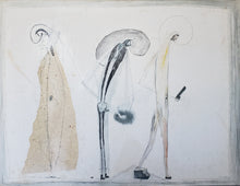 Load image into Gallery viewer, Cuban artist Julio Antonio's masterpiece, "Bodies (Tres Figuras)". This acrylic on canvas painting, measuring 38" x 50" . #2