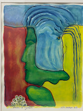 Load image into Gallery viewer, Elio Beltran 1997 work. The mixed media on paper illustrates what the critic Armando Alvarez Bravo describes as work influenced by the experience of separation, exile and loss. The work measure 24&quot; x 18&quot;.
