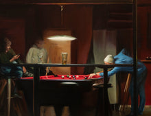 Load image into Gallery viewer, Leticia Sanchez Toledo night windows, 2024, 24x 40 in, detail
