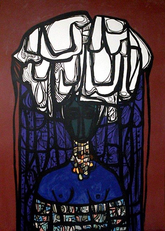 Cuban artist Cundo Bermudez - Mujer con Andaribeles serigraphy.  Don't miss the opportunity to add this Cundo Bermudez serigraphy to your collection. Edition of 100, we are offering #78. Signed Cundo Bermudez. 39 5/8 H X 31 1/2 W